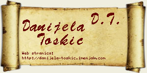 Danijela Toskić vizit kartica